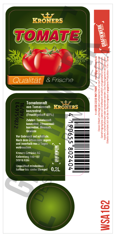 Kroners Tomate 0,2L (WSA162)