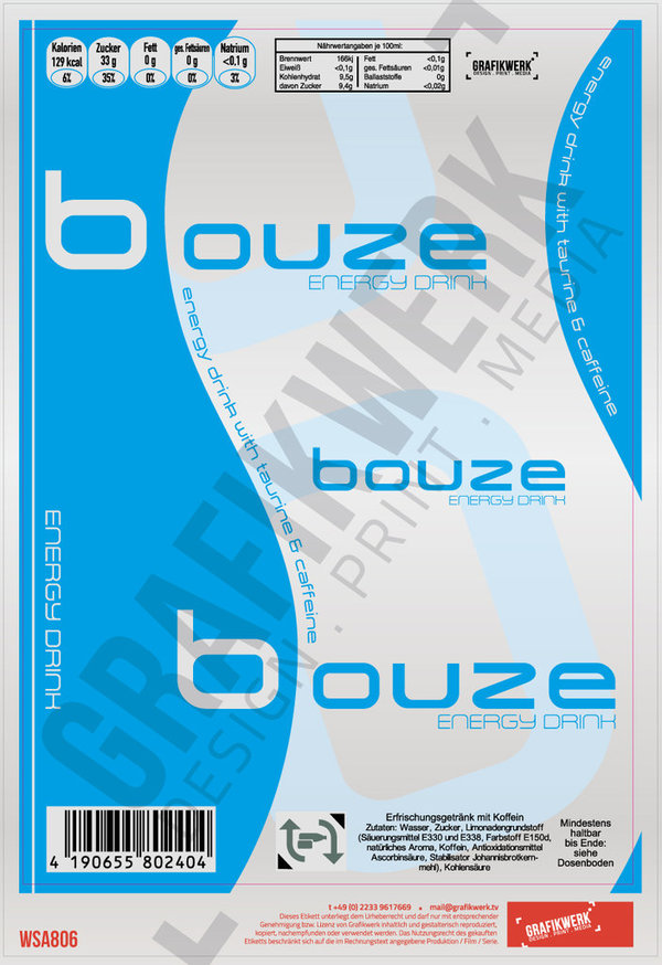 Bouze Energy Blau Dose (WSA806)