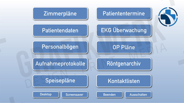Computeranimation Krankenhaus-Screens 1 (PC / Mac) (WSS027)