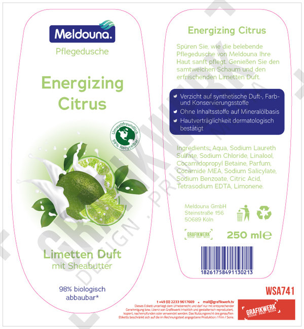 Meldouna Duschgel - Energizing Citrus (WSA741)