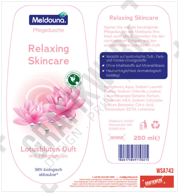 Meldouna Duschgel - Relaxing Skincare (WSA743)