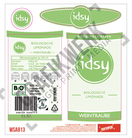 idsy biologische Weintraube Limonade (WSA813)